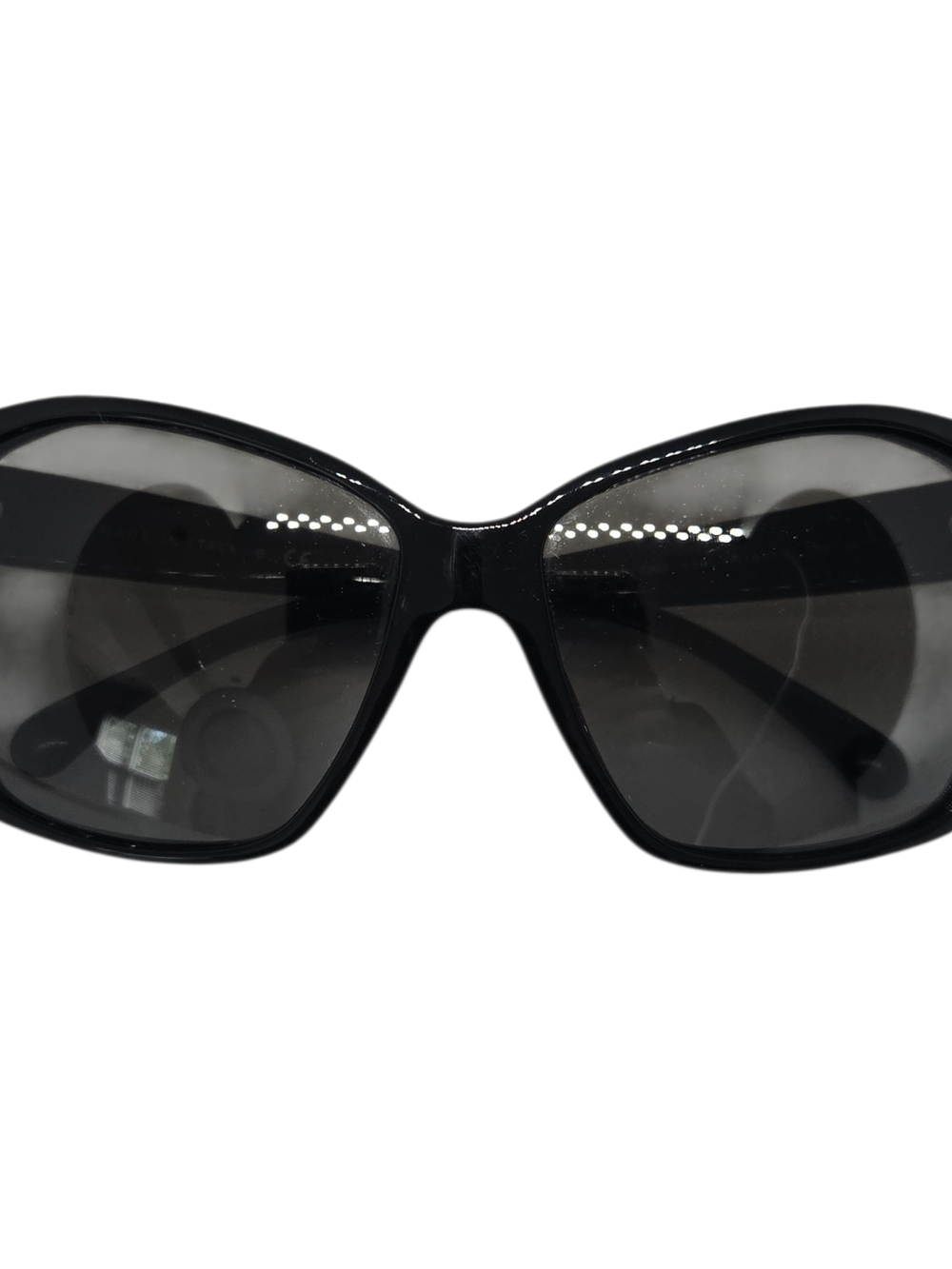 CHANEL Black Oversized Women's Sunglasses With COA